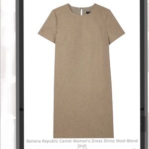 NWT Banana Republic Camel Dress Wool Blend Sz S